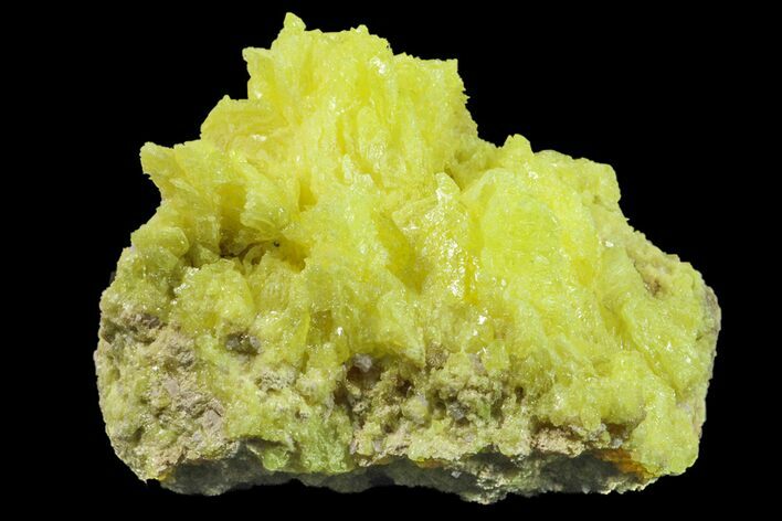 Yellow Sulfur Crystals on Matrix - Steamboat Springs, Nevada #154353